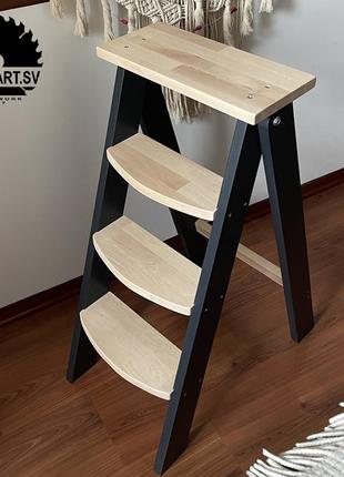 Лестница стремянка для дома шкафа гардеробной деревянная стремянка4 фото