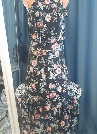 Платье с цветочным принтом из шифона