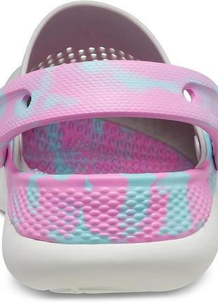 Крокс лайтрайд клог серые детские crocs literide 360 marbled clog pearl white multi7 фото