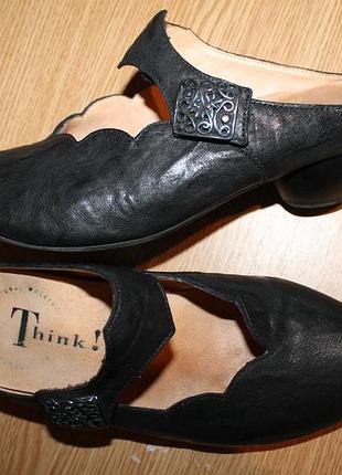 Рр 36 - 23,6 см стильные шлепанцы сабо think кожа эксклюзив