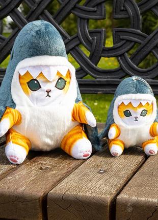 Мягкая игрушка кот в костюме акулы