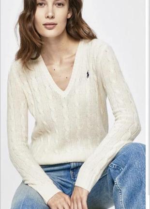 Джемпер/пуловер молочного цвета polo ralph lauren1 фото