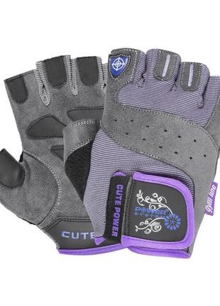 Рукавички спортивні cute power gloves ps-2560 purple (xs size), power system