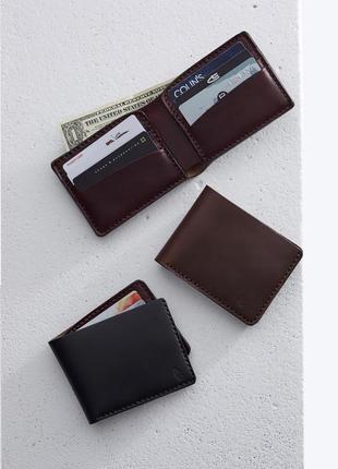 Чорний гаманець для карт і готівки archer9 фото