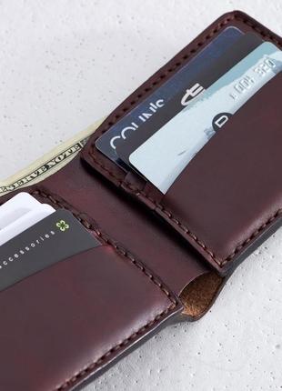 Коричневий гаманець для карт і готівки archer6 фото