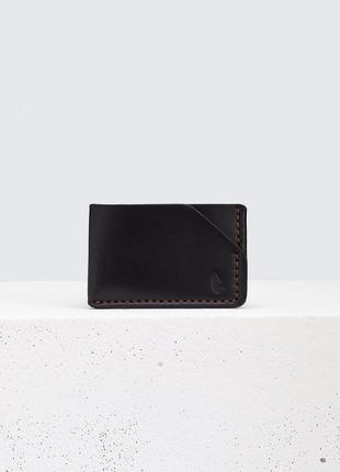 Мінімалістичний гаманець karat чорний4 фото
