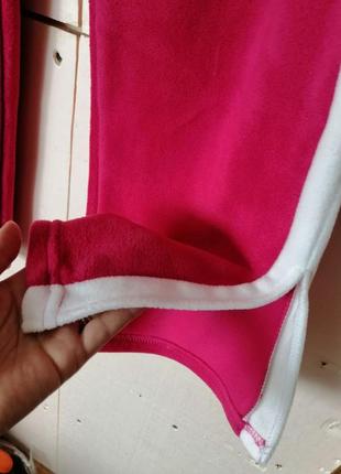 Флісові спортивні штани палаццо з лампасами та розрізами з боків4 фото