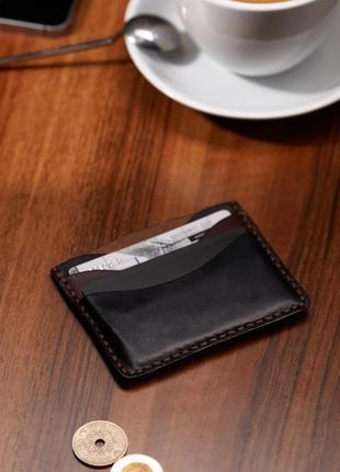 Мінімалістичний гаманець slim pocket чорний8 фото
