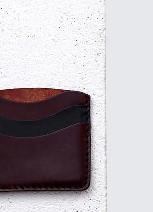 Мінімалістичний гаманець slim pocket бордовий6 фото
