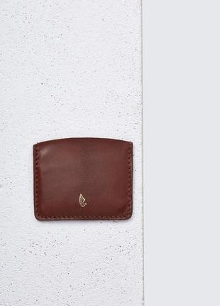 Минималистичный кошелек slim pocket коричневый3 фото