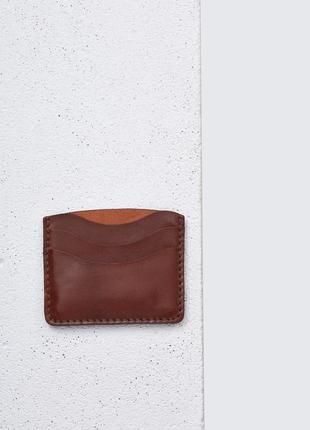 Минималистичный кошелек slim pocket коричневый4 фото