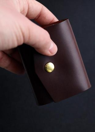 Шкіряний суперкомпактний гаманець для готівки та карток horween