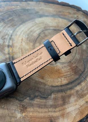 Кожаный ремешок для apple watch / 100% ручная работа из натуральной кожи horween chromexcel10 фото