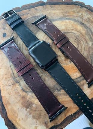 Кожаный ремешок для apple watch / 100% ручная работа из натуральной кожи horween chromexcel7 фото