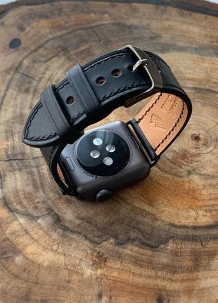 Кожаный ремешок для apple watch / 100% ручная работа из натуральной кожи horween chromexcel8 фото