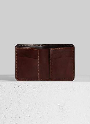 Шкіряний гаманець horween chromexcel / чоловічий двоскладний, великий і місткий9 фото