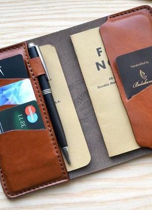 Обкладинка field notes із коричневої шкіри bison horween4 фото