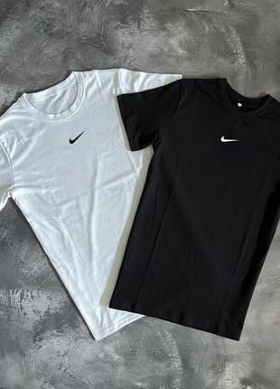 Чоловіча футболка nike біла та бавовняна літня теніска найк спортивна на літо m,s,l1 фото