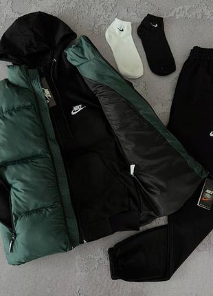 Набір nike: жилет-зіп худі-штани
