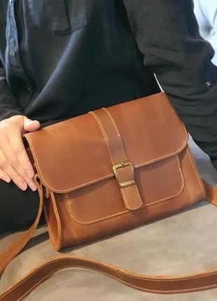 Кожаная женская сумка сумочка через плечо повседневная женская сумка