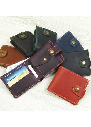 Женский кожаный кошелек портмоне gs красный6 фото
