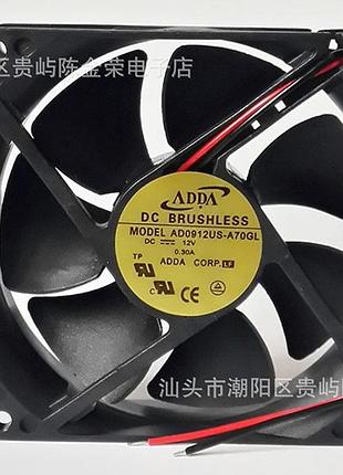 Вентилятор корпусний 92*92*25 мм adda 12 v 0.30 a