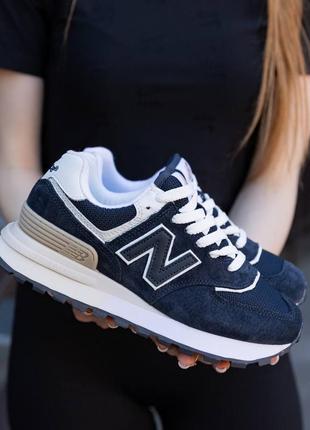 Женские кроссовки new balance 574 legacy dark blue