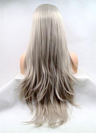Парик zadira платиновый блонд женский длинный прямой китти2 фото