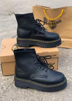 Зимние ботинки dr martens jadon fur с мехом6 фото