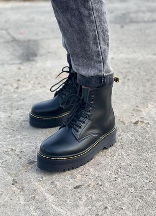 Зимние ботинки dr martens jadon fur с мехом3 фото