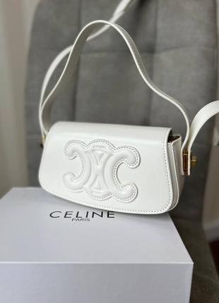 Сумка celine white premium натуральная кожа  •размер: 20/11/8 •два ремешки в наборе •1 отдел •матери