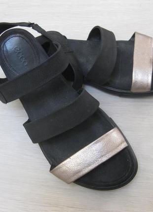 38 размер, летние сандалии кожаные босоножки ecco2 фото