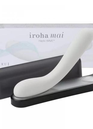 Вибратор нереалистичный с технологией haptic wave™ iroha mai tenga белый, 17.4 х 3.3 с  18+