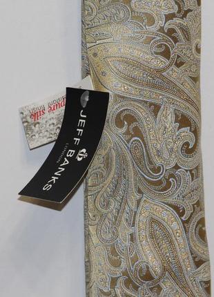 Новый золотистый галстук узор jeff banks silk2 фото