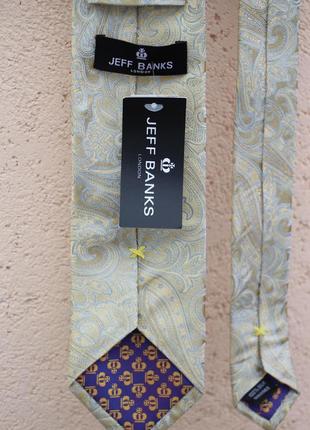 Новый золотистый галстук узор jeff banks silk5 фото