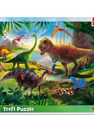 Пазли 25 елементів (рамкові) - "динозаври"