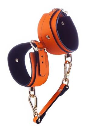 Наножники оранжевые glow in the dark leather ankle cuffs 18+