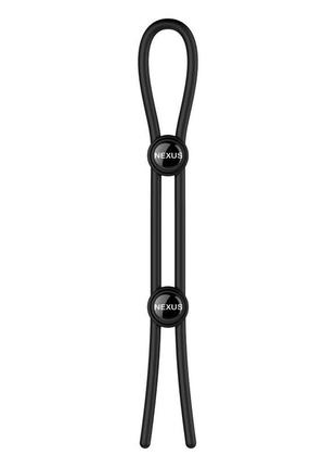 Лассо на член із петлею на мошонку nexus forge чорне, 40 см  18+