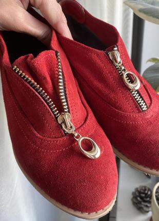 Туфли весенние красные2 фото