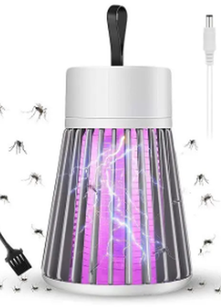 Уничтожитель насекомых mosquito killing lamp yg-002 от usb с led подсветкой серая