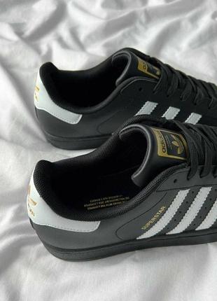 Adidas superstar black premium3 фото