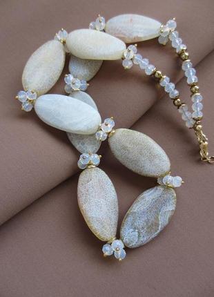 Колье морозный агат5 фото