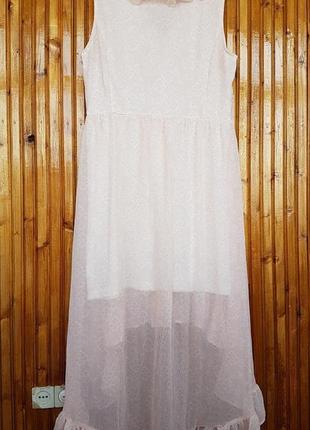 Нежное платье h&amp;m с оборками.3 фото