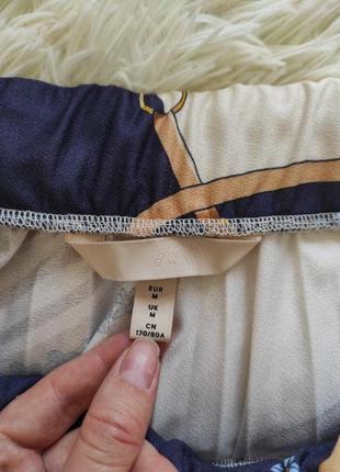 H&amp;m юбка плиссе плисерированная макси-миди принт шарф высокая талия4 фото