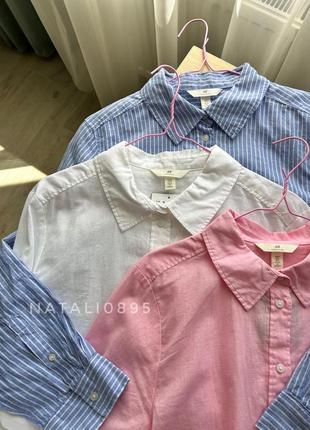 Сорочка лляна жіноча, сорочка жіноча hm, сорочка hm2 фото