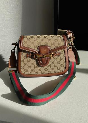 Сумка gucci lady web gg canvas shoulder bag