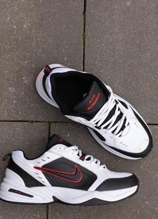 Мужские кроссовки nike air monarch white black