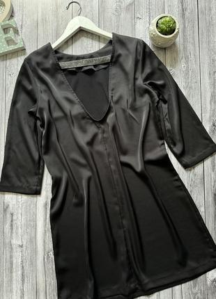 Платье черная свободный крой2 фото