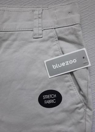 Круті стрейчеві світло-сірі штани чінос висока посадка bluezoo10 фото