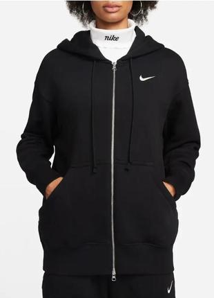 Женская кофта(худи) nike nsw phoenix oversized fleece full-zip hoodie